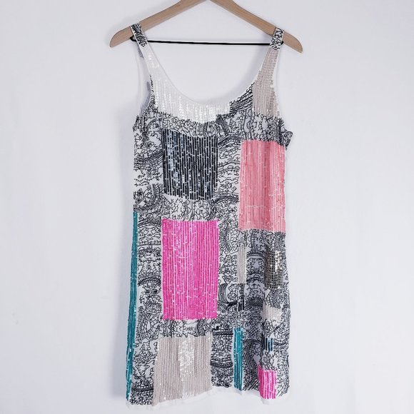 Anthro Yoana Baraschi NWT Sequin Embroidered Dress - Picture 7 of 16